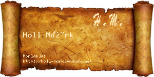 Holl Márk névjegykártya